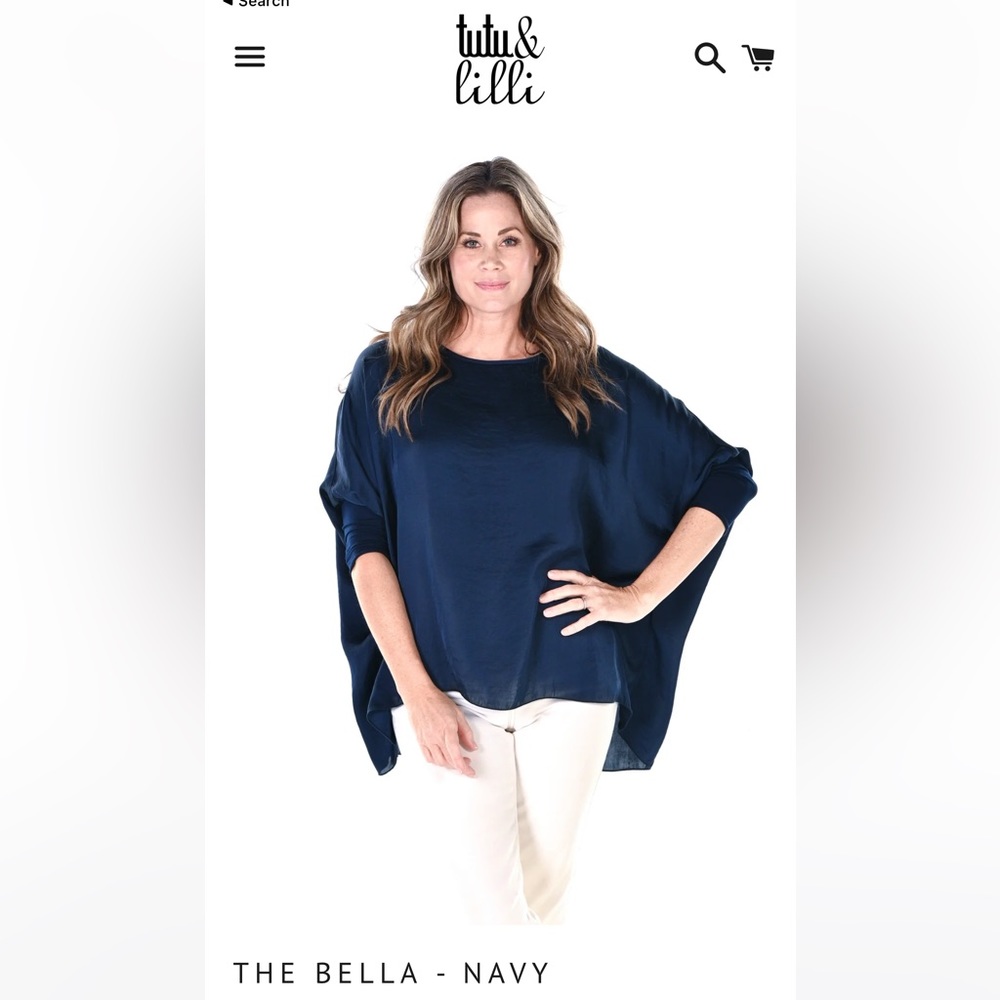 Tutu & Lilli- The Bella Top. Navy- size M/L